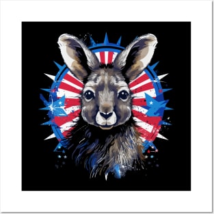 Patriotic Kangaroo Posters and Art